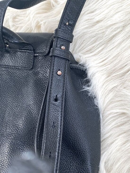 Kate Spade Black Pebbled Leather Backpack M Adjustable Straps  Great Condition main image 13